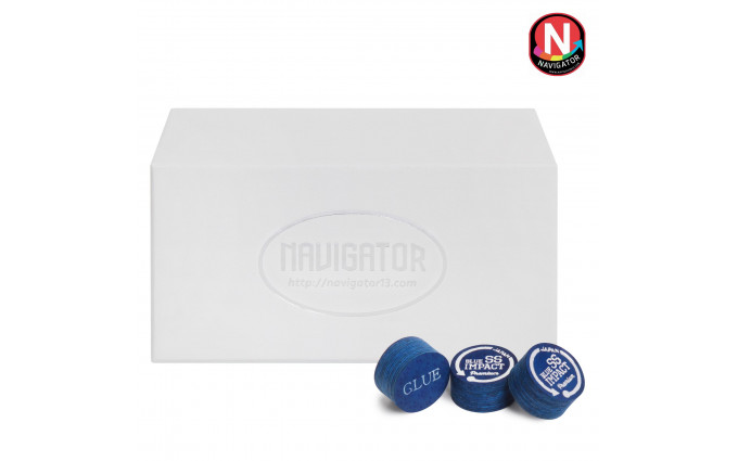 Наклейка для кия Navigator Blue Impact ø13мм Premium Super Soft 1шт.