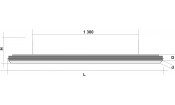 Лампа Evolution 3 секции ясень (ширина 600) (№6,фурнитура медь антик)