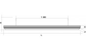 Лампа Evolution 4 секции ПВХ (ширина 600) (Пленка ПВХ Венге,фурнитура черная матовая)